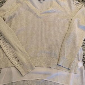 Lucky-brand Women's Cream and Gold Blouse
